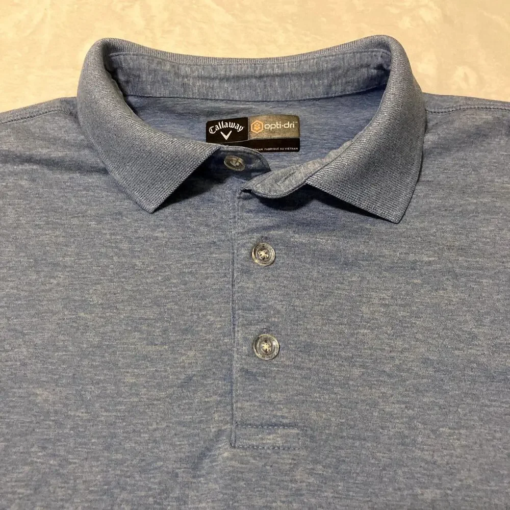 Callaway Optidri Men's Size L Blue Polo Shirt